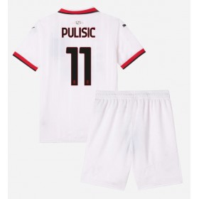 Dětské fotbalový komplet AC Milan Christian Pulisic #11 Venkovní košile 2024-25 Krátkým Rukávem